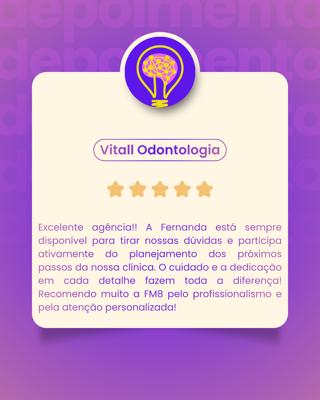 Avaliação de cliente FM8
